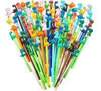 Letnerny-80 Pièces Stylos À Encre Gel Dinosaure, 16 Modèles Stylos À Encre Gel De Dessin Animé Mignon Encre Noire 0,5mm Stylos Sympas Kawaii Amusant Stylos À Encre Gel Pour Scolaires (17cm X 2cm)