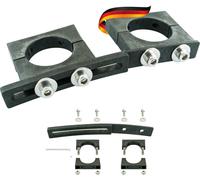 LETNERNY-9475 Support Lnb 2X Support Double Support Lnb Double Support Multifeed Pour Paraboles 40Mm Plastique Noir Avec Matériel De Montage