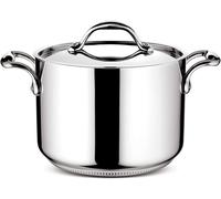 Letnerny-Accademia Lagofusion Marmite Inox 24cm (6,7 L) + Couvercle Tous Feux Dont Induction Poignée Rivetée Robuste Italie Garantie 25 Ans 011116020524