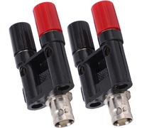 LETNERNY-Adaptateur Banane Bnc 2 Pièces Bnc Femelle À 4Mm Double Pr Banane Liaison Poste Rf Séparateur Coaxial Adaptateur Connecteur