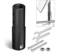 LETNERNY-Adaptateur Tuyau Pour Antenne Dishy V2 Satellite Starlink - Support De Poteau En Alliage D'Aluminium Avec Nervure Anti-Rotation Intégrée, Convient Aux Mât Diamètre Intérieur 1,37 Pouces