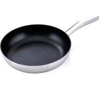 Letnerny-Alessi Bones - 28cm Pan De Casque En Acier Inoxydable - Quantanium Intérieur Whitford - Mate Externe Finter - Long Mango Molten Soldier Hollow - Convient À L'induction