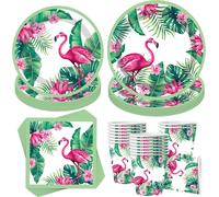 Letnerny-Anniversaire Party Vaisselle,50 Pièces Vaisselle Kit Assiettes Gobelets Serviettes,Ensemble De Fête D'anniversaire,Pour Enfants Party Fête Mariages Baby Shower Noël,10 Invités