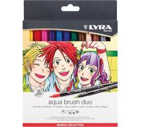Letnerny-Aqua Brush Duo - Etui 12 Feutres Assortis Double Pointe - Sélection Manga
