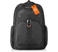 LETNERNY-Atlas - Sac À Dos Pour Ordinateur Portable Avec Compartiment Adaptable Pour Ordinateurs Portables De 13 À 17,3 Pouces (33 - 43,9 Cm), Languette Trolley, Noir Noir