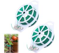LETNERNY-Attaches De Jardin Pour Plantes, Fil Jardinage Vert, Câble D'Attache De Fil Plante, Fil De Fer Jardin, Rouleau De Lien Plastique Armé, Lien Attache Plante Pour Fixer Les Branches, 100 Mètres