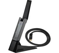 LETNERNY-Ax1800 Adaptateur Wifi 6 Usb Double Bande - Wlan Jusqu'À 1800 Mb/S (5Ghz, 2.4Ghz Sans Fil), Usb 3.2 Gen 1 Type-A, Mu-Mimo, Antenne Ajustable, Beamforming, Wpa3 - Socle Filaire Inclus