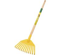 LETNERNY-Balai À Gazon Pour Enfant, Longueur Du Manche 70 Cm, Tête En Plastique Et Manche En Bois Pefc, Couleur Aléatoire (Jaune Ou Rouge), Idéal Pour Initier Les Petits Au Jardinage