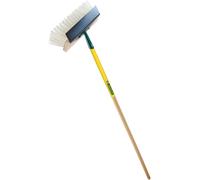 LETNERNY-Balai Grattoir Manche Bois Certifié Pefc 100%, Lame En Acier Trempé Extra Dure, Outil 2 En 1, Poils Pvc 90 Mm, Diam 1,4 Mm, Poignée Ergonomique, Manche Bois Percé 150 Cm