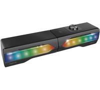 LETNERNY-Barre De Son Mobile Avec Lumière De Fête, Système De Son De Jeu 2 En 1, Connexion Via Bluetooth V5.0 Ou Jack Stéréo 3,5 Mm, Noir