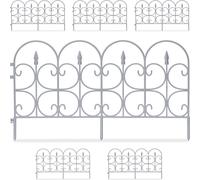 LETNERNY-Barrière De Jardin, À Planter, Design Antique, En Plastique, 6 Éléments Chacun Hl 38 X 68,5 Cm, Gr