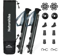 Letnerny-Bâtons De Randonnée Ultra Légers Pliables 115-135 Cm En Aluminium 7075 Pour Homme Et Femme (Noir)