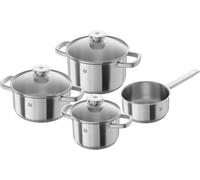 Letnerny-Batterie De Cuisine, 4 Pièces, Inox 18/10, Série Joy, Argent