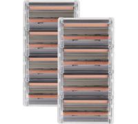 Letnerny-Beauty Lot De 8 Lames De Rasoir Diamantées Pour Homme Et Femme ¿ Conçues Pour Un Ra De Près, Parfaites Pour Les Peaux Sensibles, Végétaliennes, Avec Bande Lubrifiante À La Vitamine E Et
