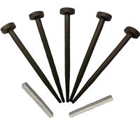 LETNERNY-Bordure De Pelouse ¿ 5 Piquets De Rechange Noirs Et 2 Connecteurs ¿ Goupilles De Rechange Pour Bordure De Jardin