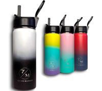 Letnerny-Bouteille D'eau Isotherme En Acier Inoxydable Avec Paille Rétractable 530 Ml - Bouteille Isotherme De Sport - Bouteille D'eau De Sport - Bouteille D'eau Pour Enfants - Sans Bpa -