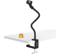LETNERNY-Bras Micro, Pied Micro À Col De Cygne En Flexible, Avec Clip De Microphone, Adaptateur À Vis 3/8"" À 5/8"" Et Pince De Bureau Robuste, Pour Blue Snowball,Ice, Et Autres Micros, 13 Pouces Noir