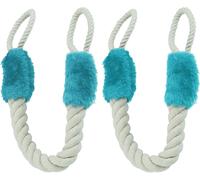 Letnerny-Butoir De Porte, Lot De 2, Arrêt, Sécurité, 60cm, Anti-Pincement Pour Enfants & Animaux, Beige/Bleu