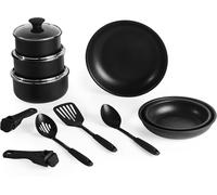 Letnerny-Bw12055is Clip & Cook Kitchen Pan Set ¿ Oven Safe Frying Pans, Saucepans, Cooking Utensils, 2 Removable Handles, Stackable For Space Saving, Non-Stick, Induction Suitable, Hob-To-Oven, 14-Pi