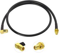 LETNERNY-Câble Rallonge Sma Antenne Vhf Uhf 1 M Sma Mâle Coudé Vers Femelle Rg58 Pour Radio Amateur Talkie-Walkie Radio Vhf Marine Kenwood Baofeng Wouxun Icom Yaesu Vertex Standard Horizon