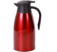 Letnerny-Cafetière Isotherme De 2 L En Acier Inoxydable, Fermeture Quick Tip, Double Paroi Pour Thé Et Café, Rouge