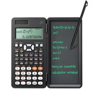 LETNERNY-Calculatrice Scientifique Avec Tableau Blanc/Écran Effaçable Pour Écrire Et Crayon - Calculatrice De Couleur Noire, Solaire Et Batterie - 417 Fonctions Et 8 Modes