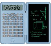 LETNERNY-Calculatrice Scientifique Avec Tablette D'Écriture, Examen De Bureau, Comptabilité, Bloc-Notes Multifonction, Format De Poche, Pour Collège Et Collège - Bleu
