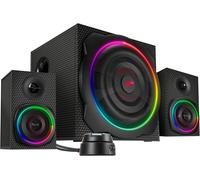 LETNERNY-Carbon Rgb - 2.1 Système De Haut-Parleurs 2.1 Avec Subwoofer, Bluetooth Et Jack 3,5Mm Aux, 120 W, Rgb Enceinte Pc Gamer 2.1 Avec Caisson De Basses, Noir
