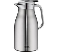 Letnerny-Century Bouteille Isotherme En Acier Inoxydable Mat 1 L, Insert En Verre, Bouton Verseur, Garde Au Chaud Pendant 12 Heures, Idéal Comme Cafetière Ou Théière, Théière Pour 8 Tasses, Acier