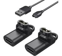 LETNERNY-Chargeur Compatible Avec Fenix 7 7S 7X/6 6S 6X/5 5S 5X, Forerunner 245/945/55/45, 2Pcs 3,3Ft Câbles De Charge Usb Avec Adaptateur De Type C Pour Instinct 2/2S, Vivoactive 4/4S/3, Venu 2/2S/S