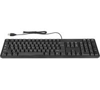 LETNERNY-Clavier Arabe Filaire Usb, 104 Touches Clavier Ultra Mince Pleine Taille Avec Pavé Numérique Pour Ordinateur De Bureau Ordinateur Portable, Noir