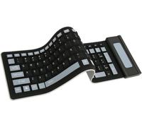 LETNERNY-Clavier En Silicone 103 Touches, Clavier Silencieux En Silicone Souple Usb Sans Fil 2,4 G, Étanche Et Antipoussière, Pliable, Bonne Résilience Tactile, Peut Être Utilisé Pour Les (Le Noir)