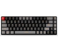 LETNERNY-Clavier Mécanique Sans Fil - Clavier De Jeu Marron - Mini Design (60 %) - 68 Touches - Disposition Américaine - Gris Et Noir