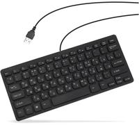 LETNERNY-Clavier Russe Ou Arabe, Clavier Filaire Usb, Clavier Compact Ultra Fin À 78 Touches, Pour Pc, Ordinateur, Ordinateur De Bureau, Disposition Qwerty (Russe)
