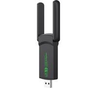 LETNERNY-Clé Wifi Puissante Ac1300 Mbps, Adaptateur Wifi Double Bande 2,4 Ghz/5 Ghz Pour Pc/Laptop/Desktop/Tablet, Adaptateur Wifi Usb 3.0 Avec Double Antenne Améliorée Compatible Windows 11/10/8/7/V