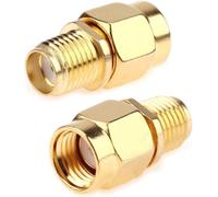 LETNERNY-Coaxial Coax Adaptateur Sma Femelle Rp-Sma Mâle Jack Adaptateur Mâle Sma À Sma Femelle Connecteur Pour Antenne Wifi Répétiteurs Extension Cable Radio Signal (2 Pack)