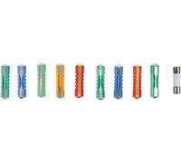 Letnerny-Coffret De 10 Fusibles Voiture (9pcs Stéatites, 1pcs Radio) - Lot De 10 Fusibles Voiture - 2a À 30a - Compatible Avec Tous Types De Véhicules - Fusibles Plats Pour Auto
