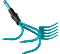 LETNERNY-Combisystem Râteau Cultivateur Outil De Jardinage Pratique 2 En 1, Noir Turquo , Taille Unique, Matériaux De Haute Qualité (03165-20)