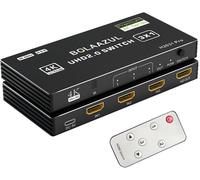 LETNERNY-Commutateur Hdmi 3 En 1 ¿ 4K @ 60 Hz, Hub D'Extension De Port Hdmi Avec Télécommande Pour 3 Entrées, Prend En Charge La 3D, Hdcp2.2, Hdr Pour Ps5/Ps4 Pro/Ps4, Xbox Series X/S, Apple Tv