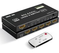 LETNERNY-Commutateur Hdmi 5 En 1 ¿ 4K @ 60 Hz, Hub D'Extension De Port Hdmi Avec Télécommande Pour 5 Entrées, Prend En Charge La 3D, Hdcp2.2, Hdr Pour Ps5/Ps4 Pro/Ps4, Xbox Series X/S, Apple Tv