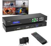 LETNERNY-Commutateur Matriciel Hdmi 4 X 4 4 Avec Extracteur Audio Stéréo 3,5 Mm + Interface Graphique Web, Commutateur Et Répartiteur, 4K @ 30 Hz, Edid, Rs232, Port Lan, Application (4 En 4 Sorties)