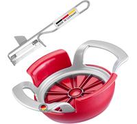 Letnerny-Coupe-Pommes Et Poires + Éplucheur, Set De 2 Pièces, Inox/Acier/Aluminium/Plastique, Argenté/Rouge, 511122e6