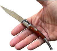 Letnerny-Couteau De Montagne Carraca - 20 Cm - Lame En Acier 3cr13mov De 8,50 Cm - Poignée En Bois Stamina Verni De 11,50 Cm - Poids 44 G - Bushcraft Idéal Pour La Portabilité Et Un U Quotidien.