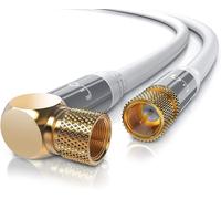 LETNERNY-Csl - 5M Câble D'Antenne Satellite Coaxial Tv Mâle À Mâle, Connecteur F Vers F Coudé 90°, Plaqués Or, 135 Db 75 Ohm - 4K Uhd Câble Antenne Satellite Fiche F Tv Hd Dvb-T2 Radio Modem Routeur