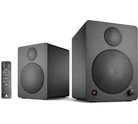 LETNERNY-Cube Mini Neo - Kit D'Enceintes Avec Streaming Câble/Bluetooth 36 W Pour Tv/Pc/Tablette/Smartphone, Noir