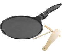 Letnerny-Devil Poêle À Crêpes 27 Cm, Revêtement Antiadhésif, Poêle Induction En Fonte D'aluminium, Poignée Bakelite, Répartiteur Et Spatule À Crêpe 0570044291