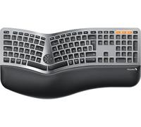 LETNERNY-Ek01 Plus Clavier Ergonomique Sans Fil Rétro Éclairé - Bluetooth Ergo Clavier Avec Repose-Poignets, Design Divisé, Rechargeable, Silencieux, Français Azerty, Compatible Avec Pc & Mac & Phone