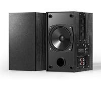 LETNERNY-Enceinte Pour Platine Vinyle & Pc - Enceinte Active Bibliothèque 2X30W, Haut-Parleur Avec Pr Jack, 4"" Woofer Basse, Double Entrée Rca, Structure En Bois, Noir