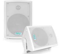 LETNERNY-Enceintes Extérieures Étanches 16,5 Cm ¿ Paire De Haut-Parleurs Mur/Plafond Blancs Résistants Aux Intempéries ¿ Grille Robuste ¿ Idéal Terrasse, Jardin, Piscine