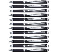 Letnerny-Energel Blp77-A Lot De 12 Rollers Gel Rétractable Encre Permanente Pointe Moyenne 0,7 Mm Noir